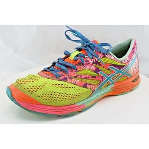 Asics Noosa Women Size 11 OR. MEN’S 9.5-10 NEON multicolor Running Mesh T580n